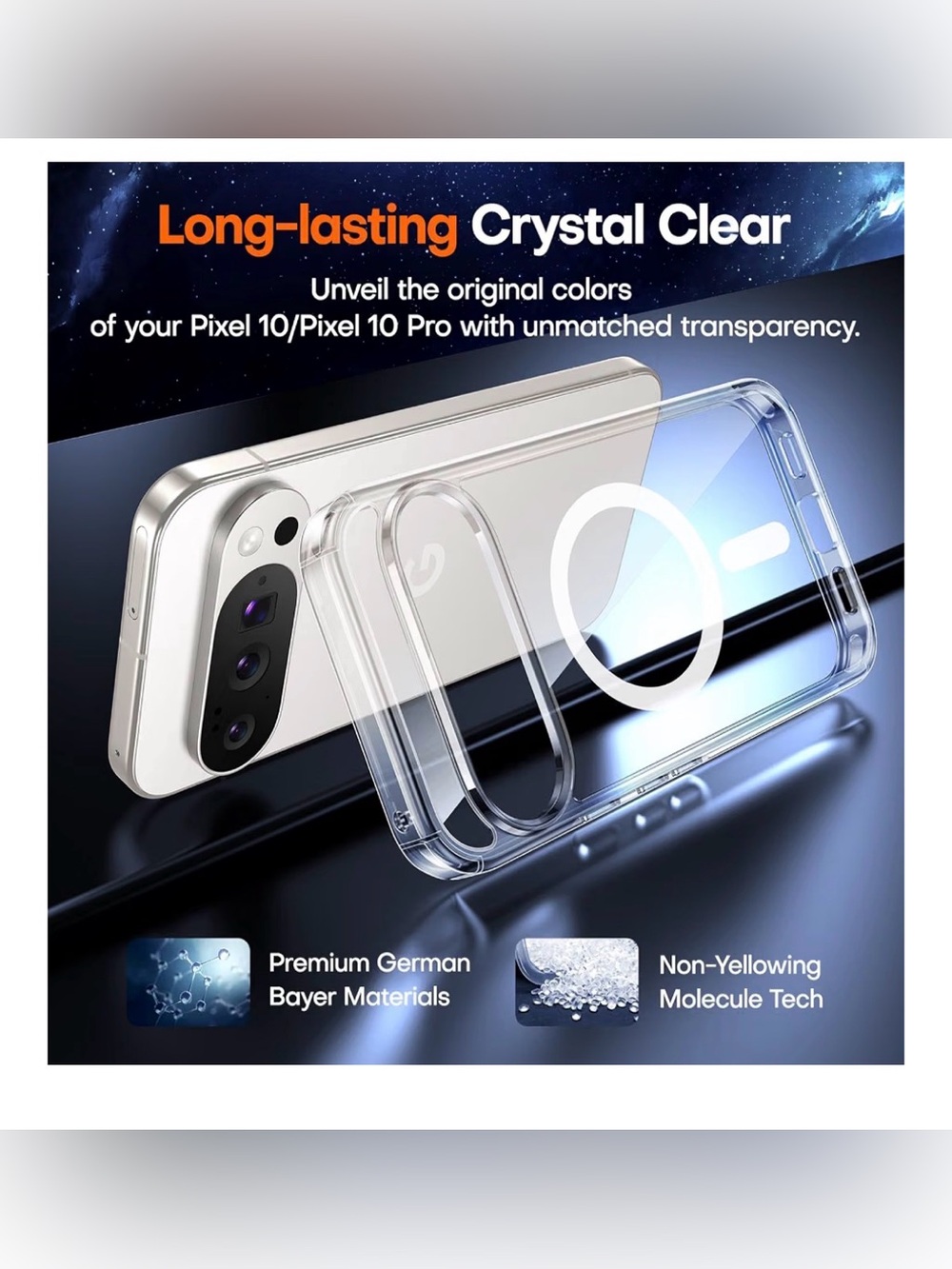 Clear MagSafe-Compatible Case for Google Pixel 10 Pro XL - Clear